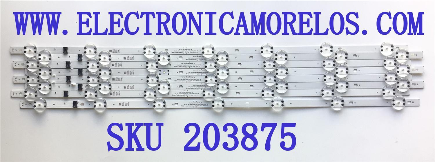 KIT DE LEDS PARA TV LG ORIGINAL 8 PIEZAS / NUMERO DE PARTE EAV65010601 / SSC_Y21_SLIM TRIDENT_65UP80_S / SSC_Y21_SLIM TRIDENT_65UP80_BOE_(0.6PI)_REV000_210105 / MODELOS 65UP7670PUC / 65UP7670PUC.BUSFLKR / 65UP7670PUC.BUSGLKR / 65UP8000PUA